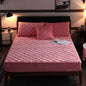Crystal fleece padded bed cover
